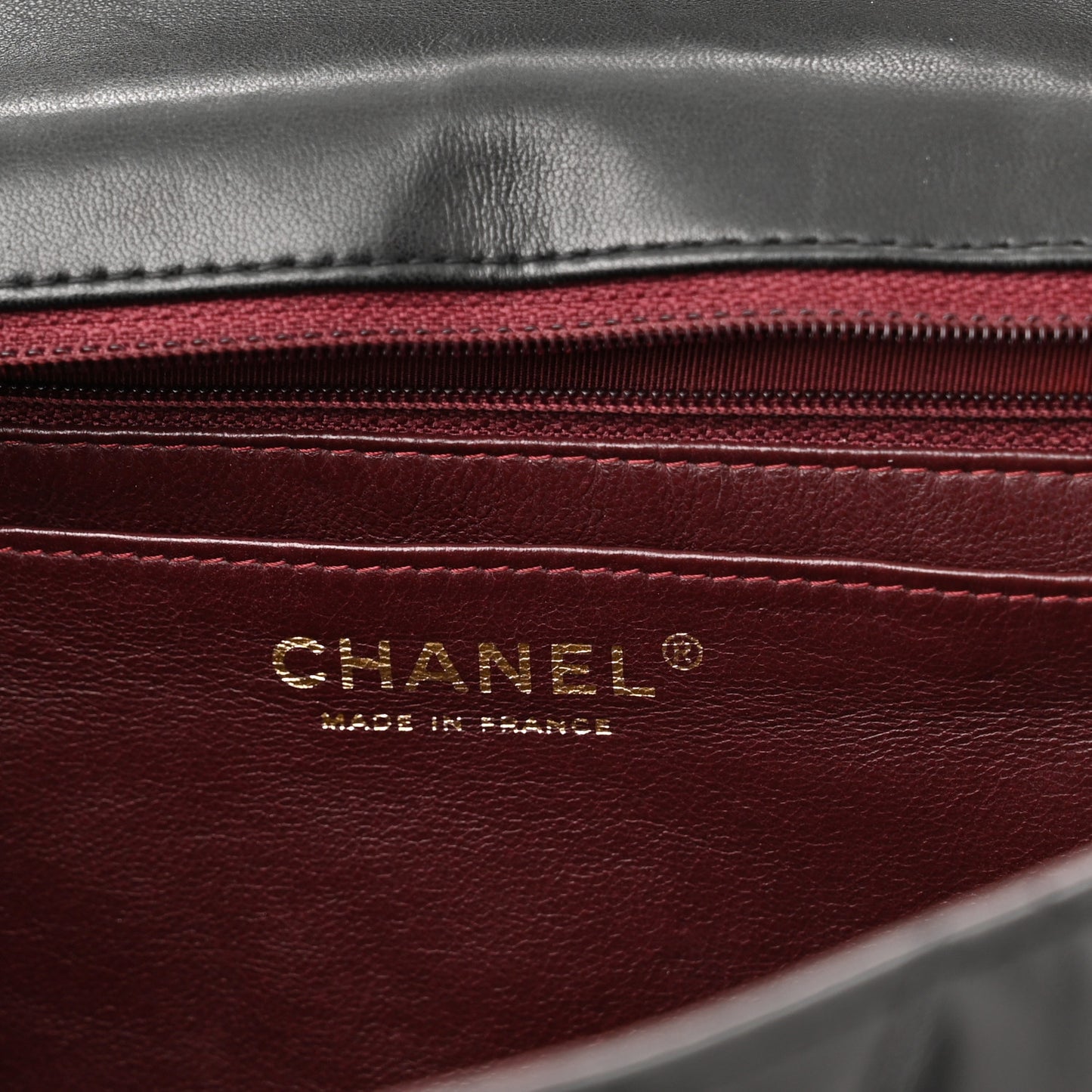 Lambskin Quilted Jumbo Single Flap Black