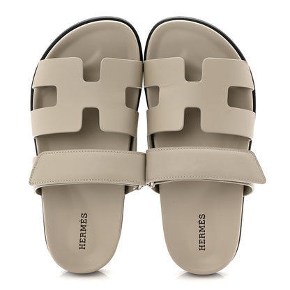 Hermes Calfskin Womens Chypre Sandals 36.5 Beige Esquisse 5 of 10