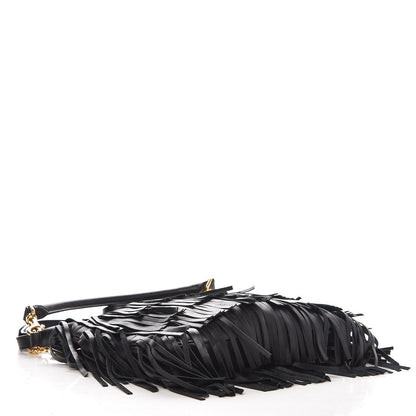 Saint Laurent Calfskin Small Emmanuelle Fringe Hobo Bag Black 4 of 6