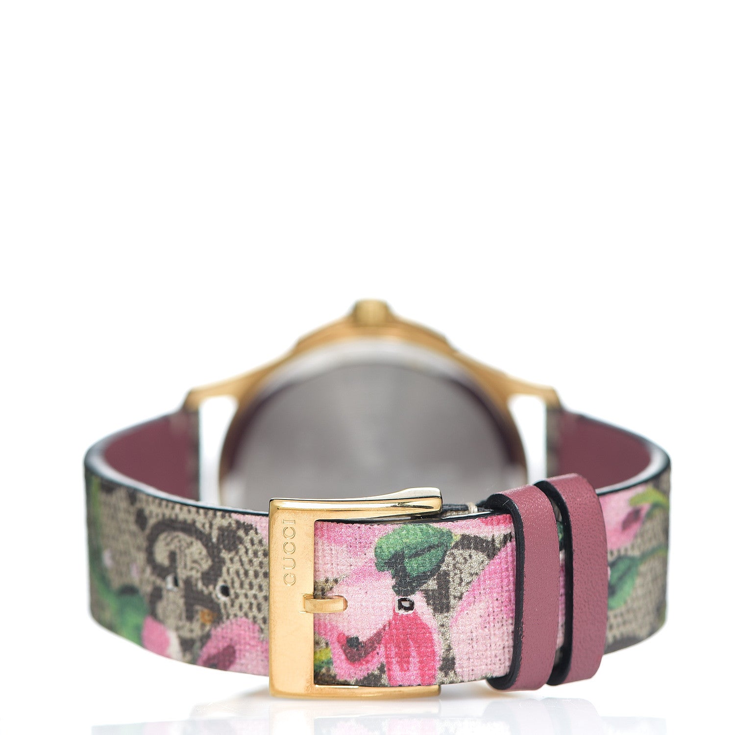 Gucci Stainless Steel Canvas 38mm G-Timeless Supreme GG Blooms Quartz Watch Brown 3 of 7