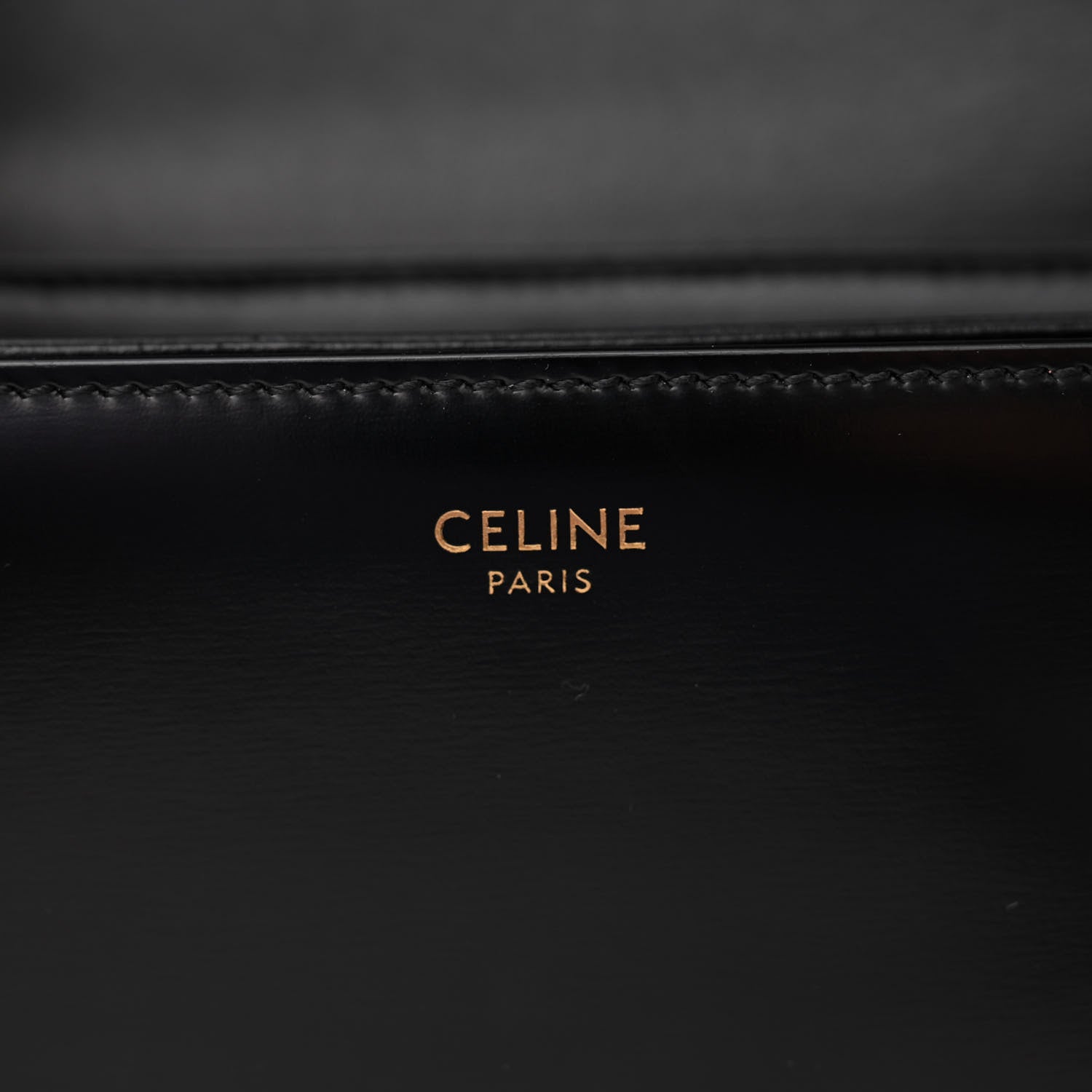 Celine Shiny Calfskin Teen Triomphe Black 6 of 10