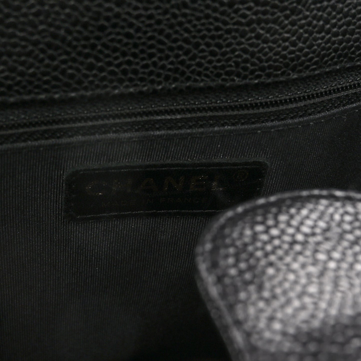 Caviar Quilted Petit Shopping Tote PST Black