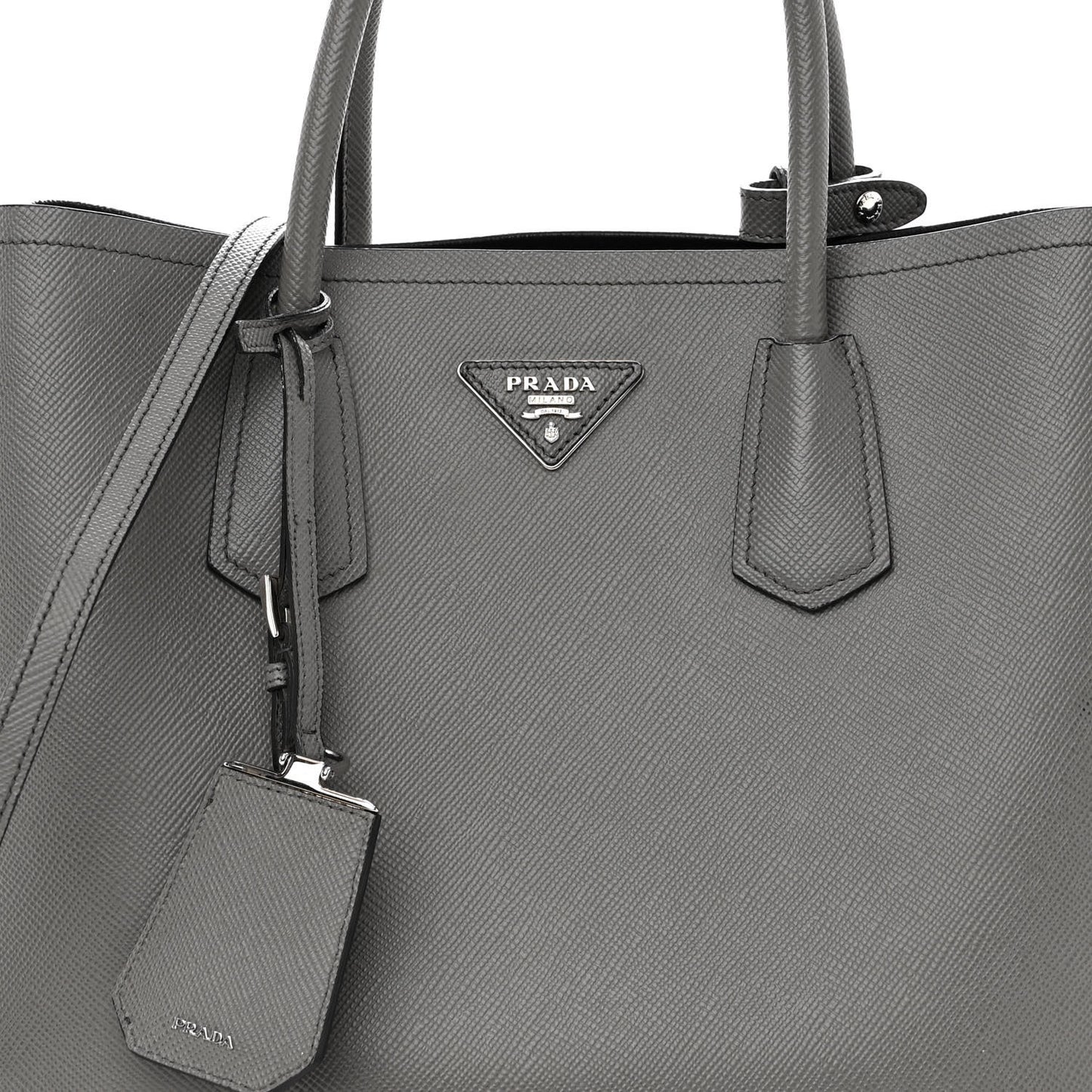 Saffiano Cuir Medium Double Bag Marmo