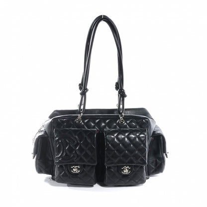Chanel Calfskin Quilted Large Cambon Multipocket Reporter Black 1 of 8