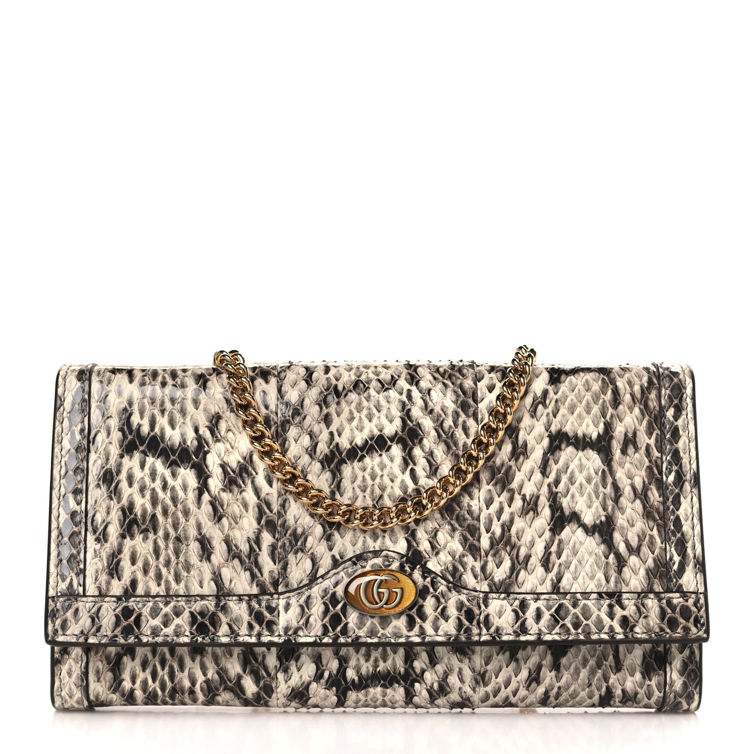 Gucci Snakeskin GG Ophidia Wallet On Chain Roccia 1 of 9