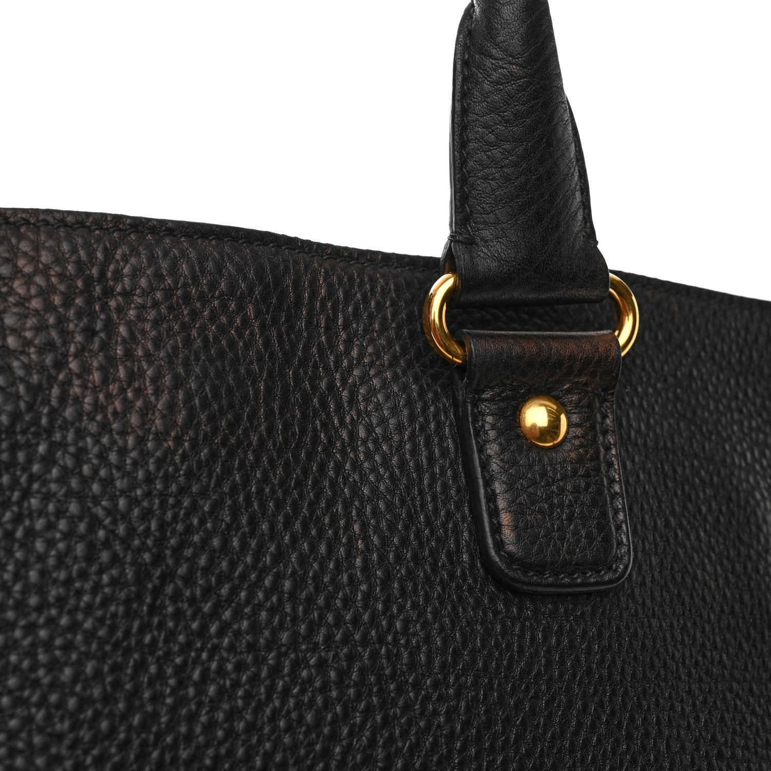 Prada Vitello Daino Shopping Tote Black 13 of 15