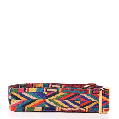 Valentino Garavani Canvas Geometric Embroidered Rockstud Guitar Strap Multicolor 2 of 5