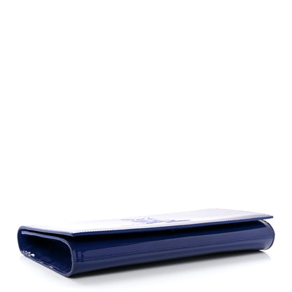 Saint Laurent Patent Calfskin Monogram Large Belle De Jour Clutch Royal Blue 4 of 10