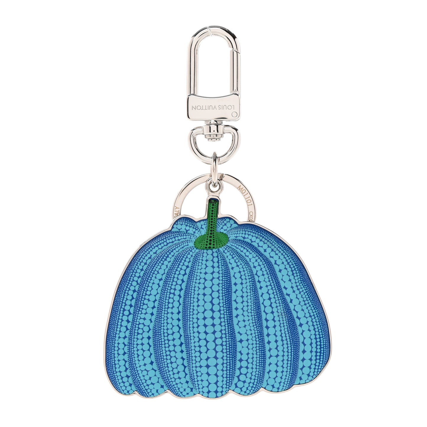 LV X YK Pumpkin Key Holder Bag Charm Blue