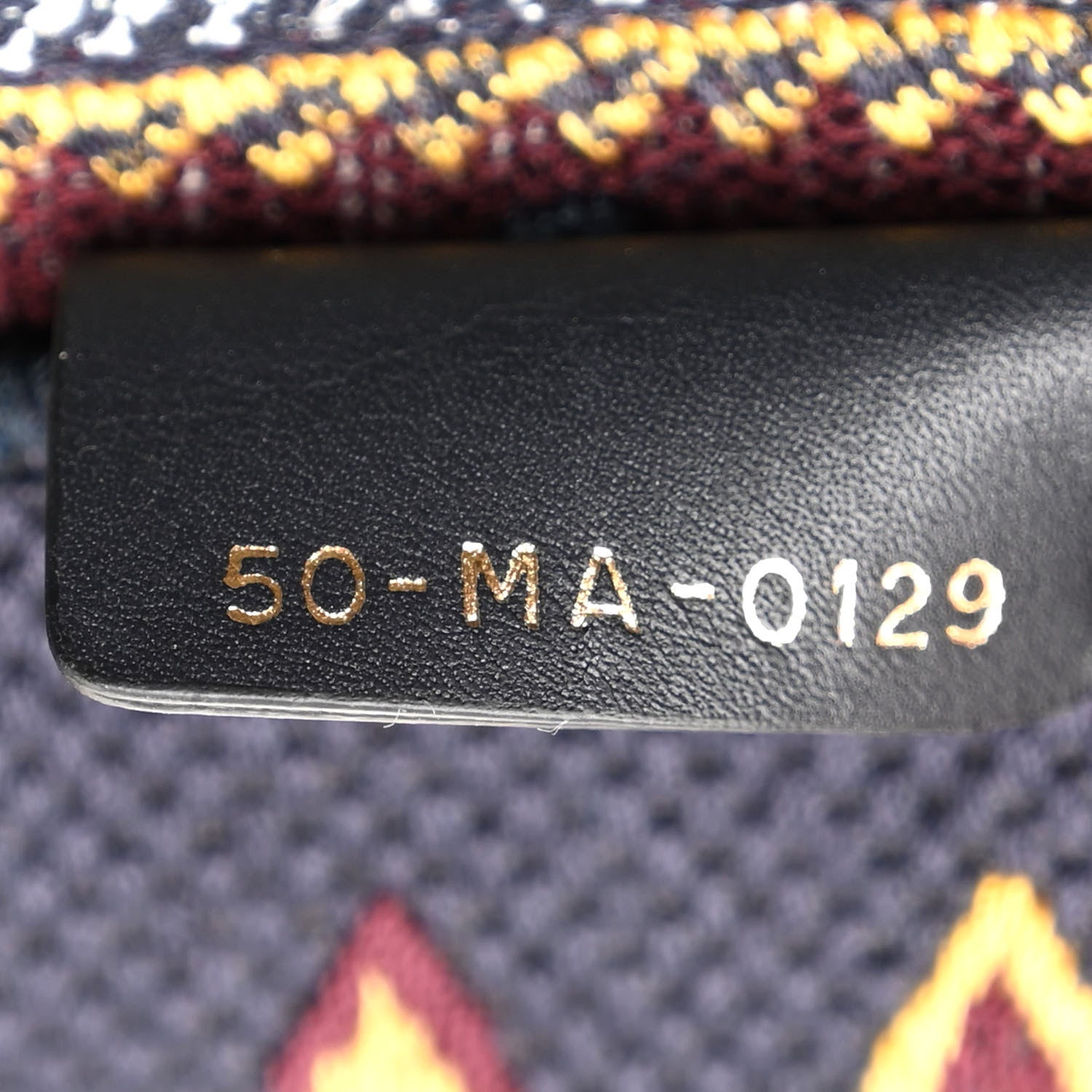 Christian Dior Canvas Embroidered Book Tote Blue Multicolor 7 of 10