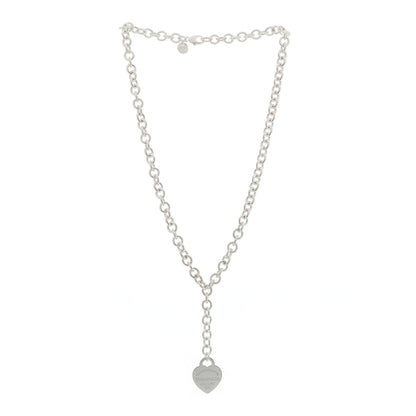 Tiffany Sterling Silver Return To Tiffany Heart Tag Lariat Necklace 2 of 5