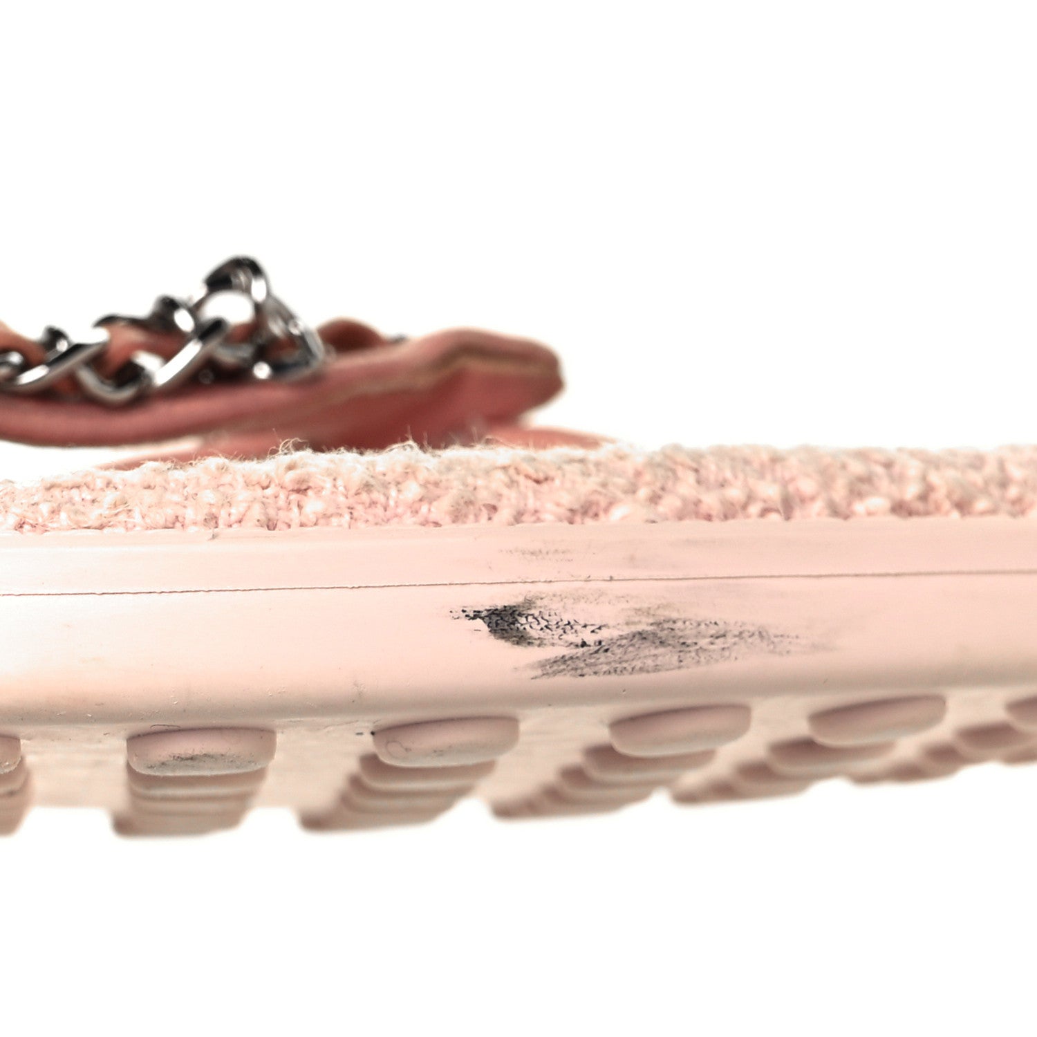 Chanel Calfskin CC Chain Thong Sandals 38 Pink 15 of 16