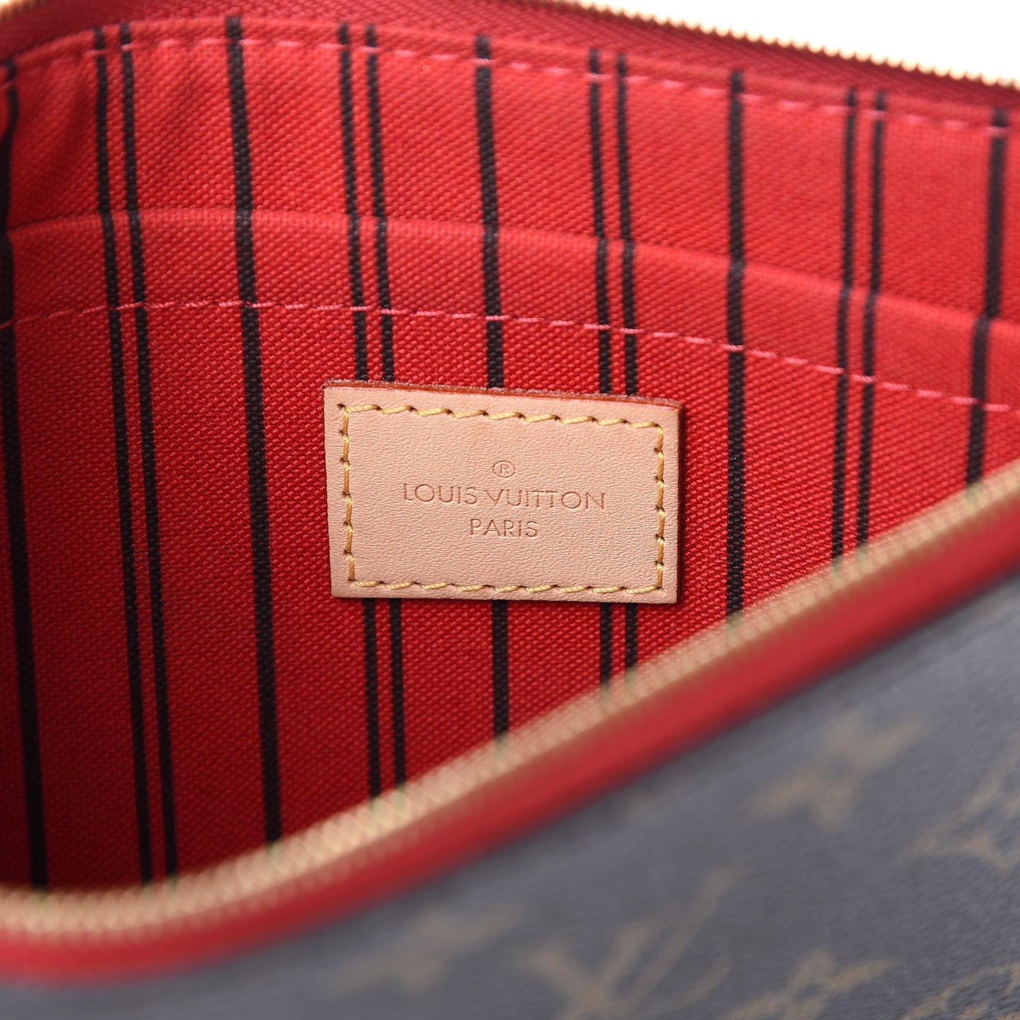Monogram Neverfull MM GM Pochette Cherry