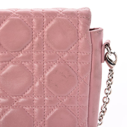 Christian Dior Lambskin Cannage New Lock Pouch Magnolia 9 of 13
