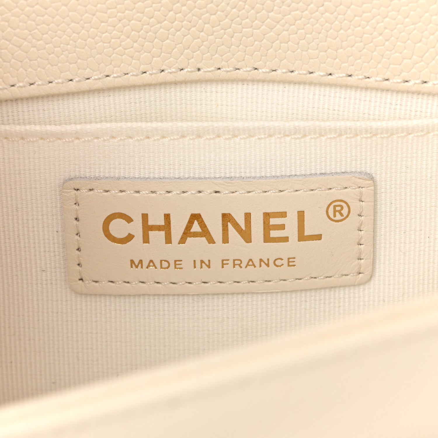 Chanel Caviar Chevron Quilted Small Boy Flap White 6 of 11