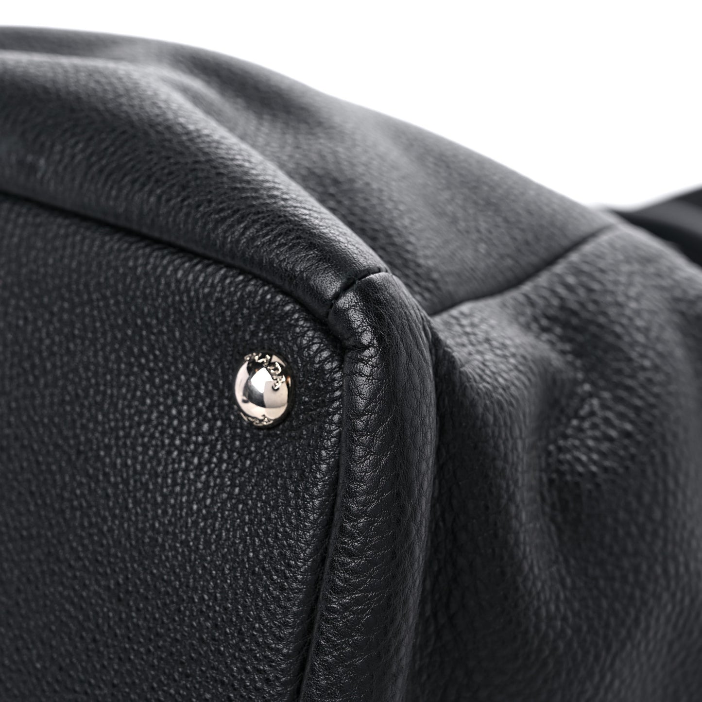 Vitello Daino Side Pocket Tote Black