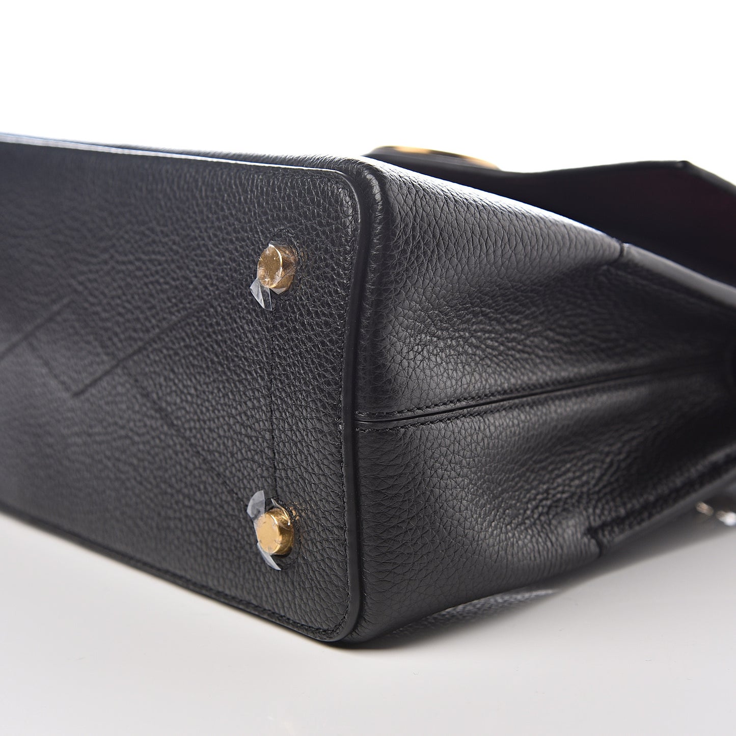Small Classic Grain Calfskin Mini Seaton Black