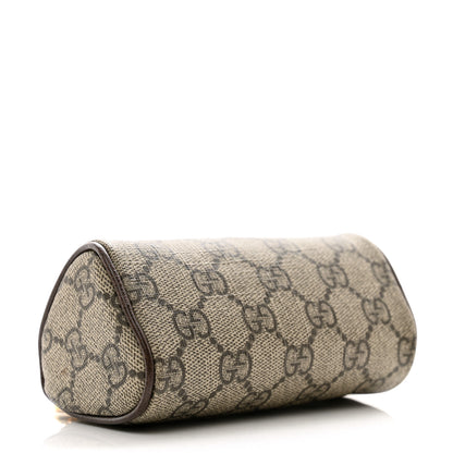 Gucci GG Supreme Monogram Strawberry Retro Interlocking G Barrel Coin Purse Beige Ebony 3 of 9