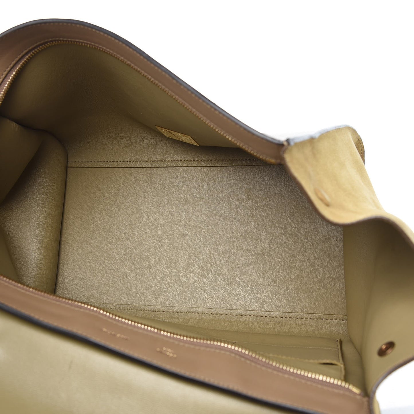 Calfskin Suede Tri-color Small Trapeze