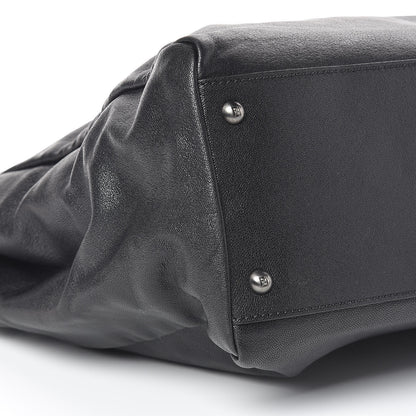Fendi Goatskin Large Peekaboo Iconic Satchel Black 8 of 9
