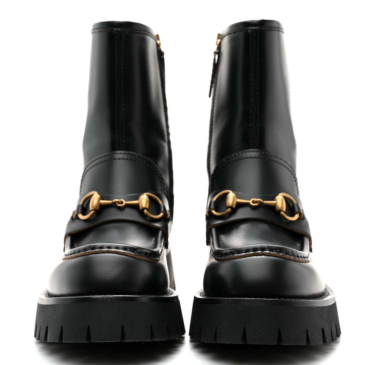 Gucci Cordovan Lux Womens Harald Horsebit 25mm Platform Boots 36 Black 2 of 12