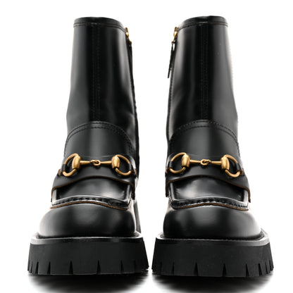 Gucci Cordovan Lux Womens Harald Horsebit 25mm Platform Boots 36 Black 2 of 12