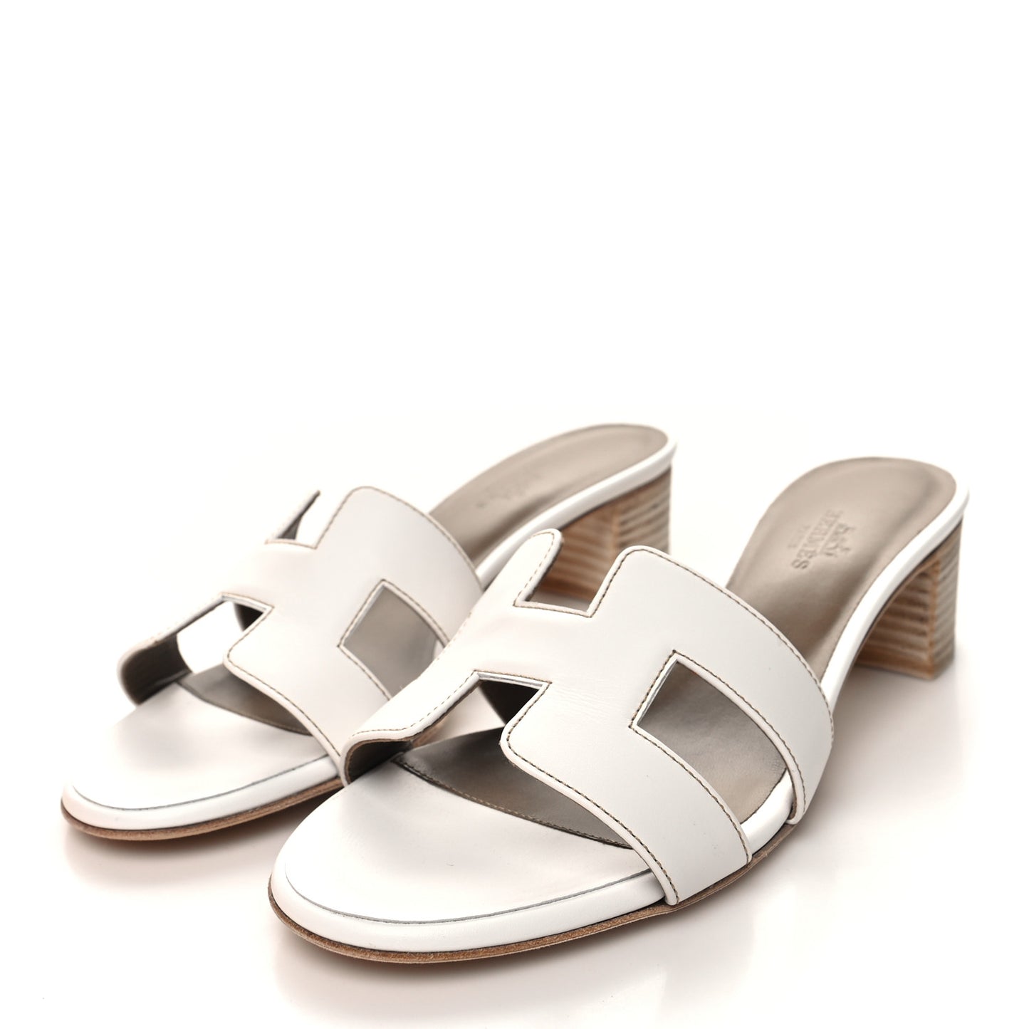 Calfskin Oasis Sandals 37 White