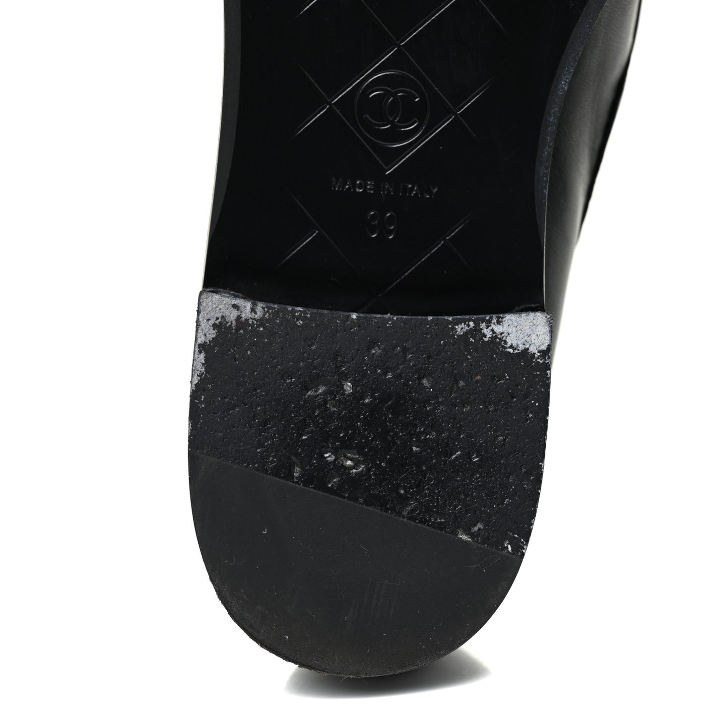 Lambskin Quilted CC Turnlock Loafers 39 Black
