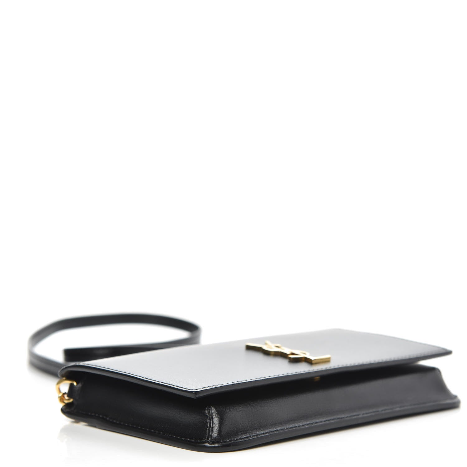 Saint Laurent Smooth Calfskin Monogram Phone Holder Crossbody Black 4 of 9