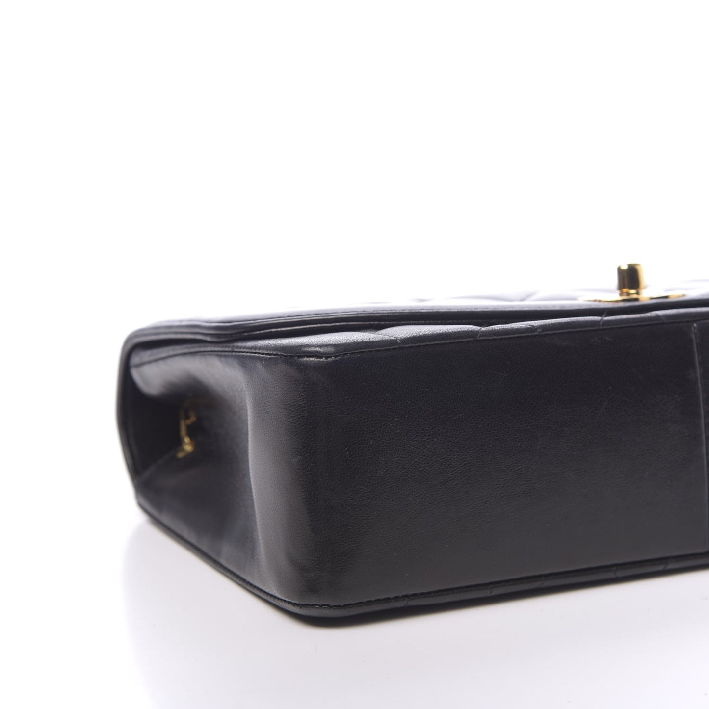 Lambskin Quilted Small Single Flap Black