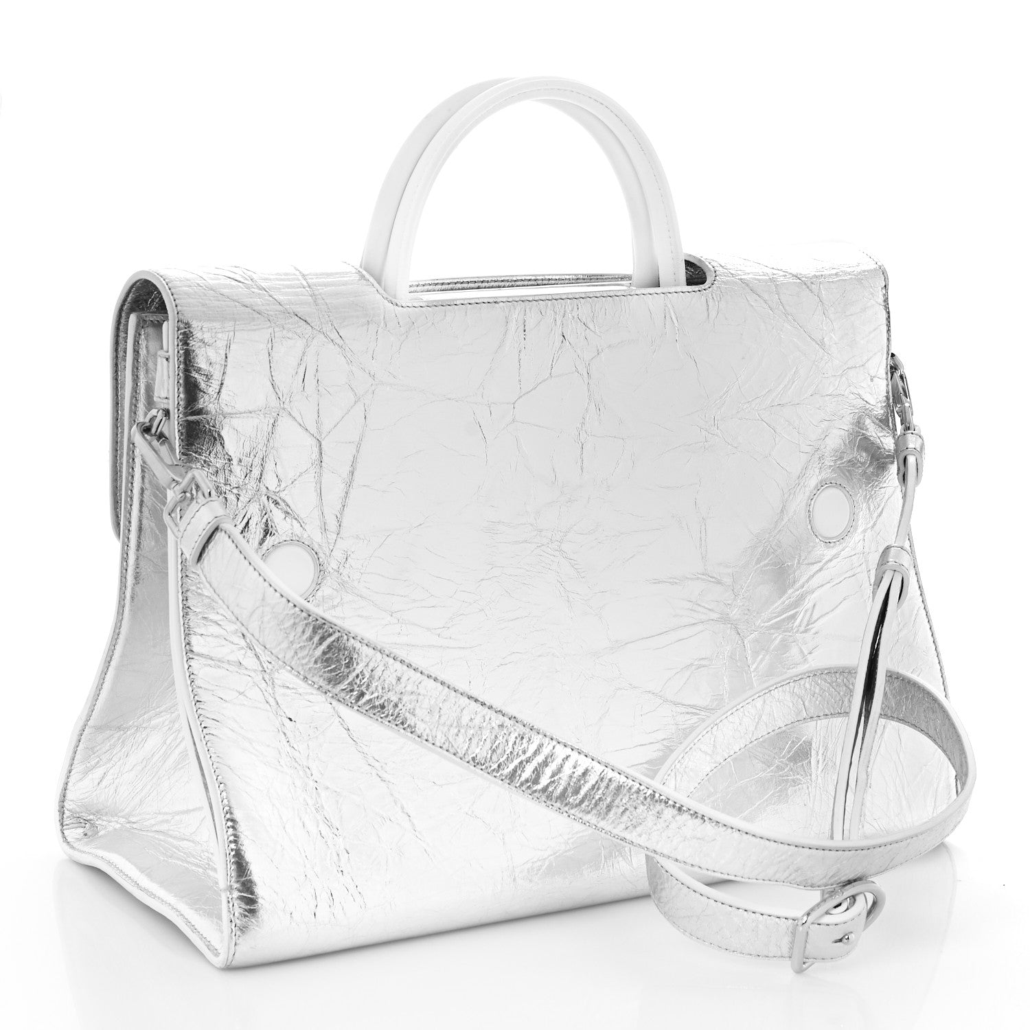 Christian Dior Metallic Calfskin Medium Diorever Flap Silver 3 of 8
