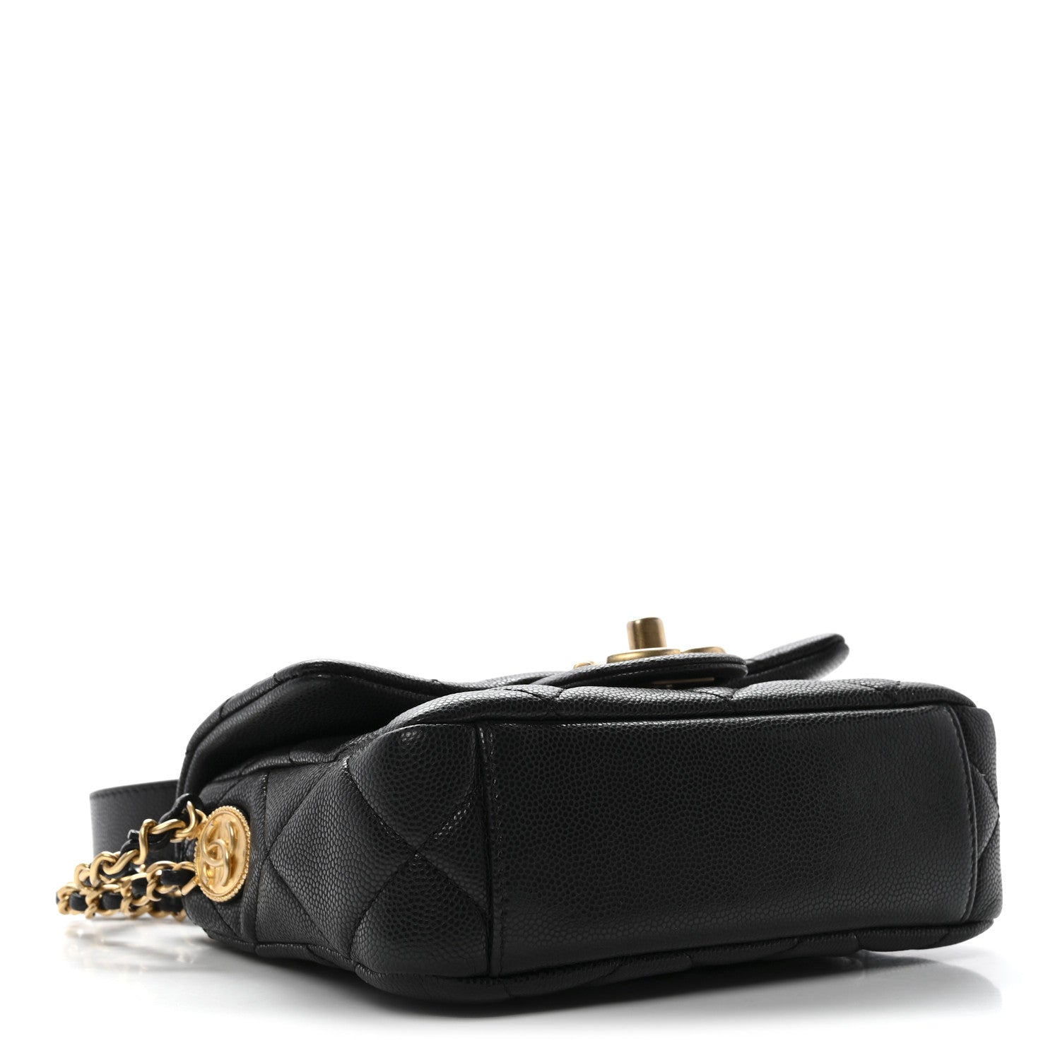 Chanel Caviar Quilted Mini Twist Your Buttons Flap Black 4 of 11