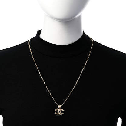 Chanel Tweed Effect CC Necklace Gold 2 of 6