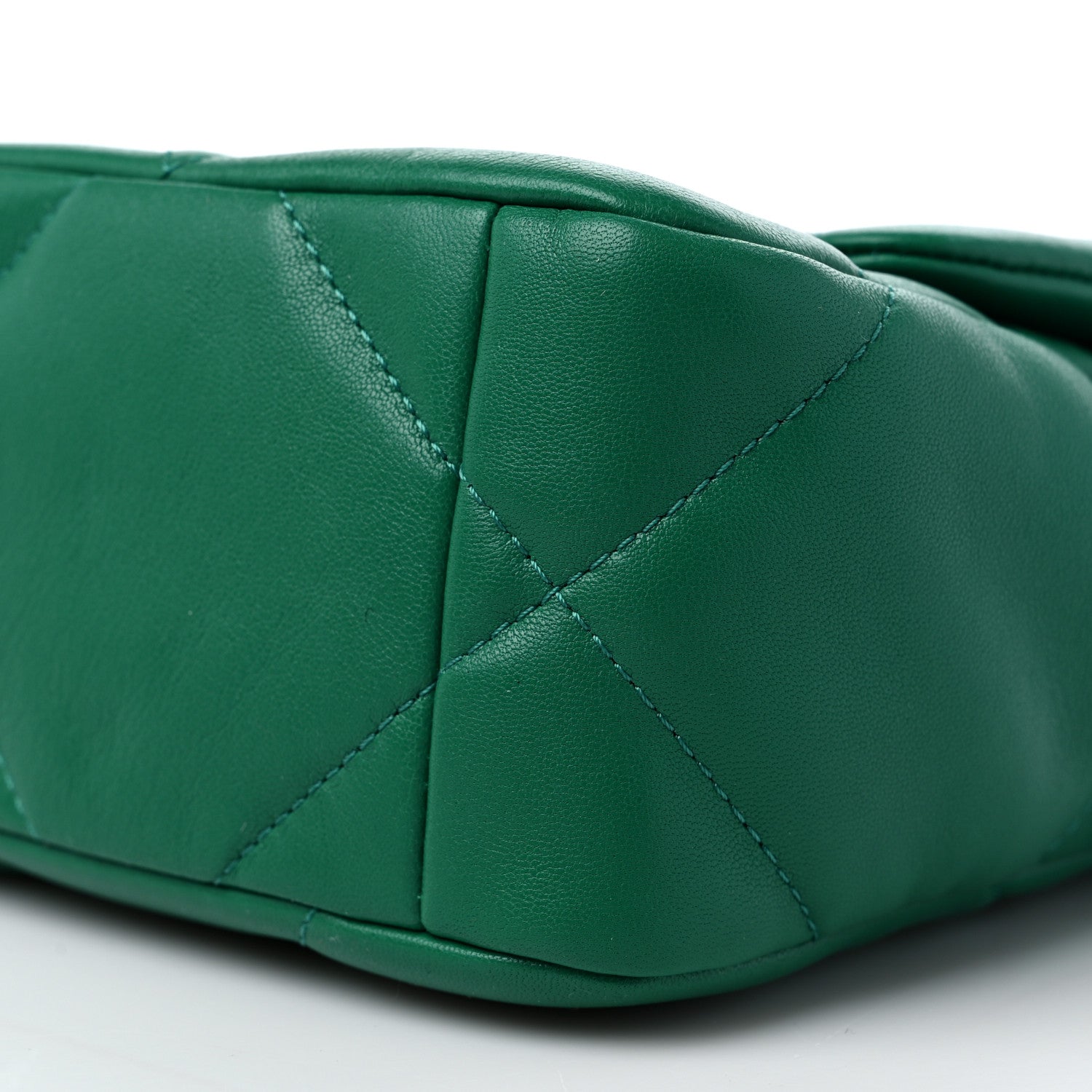 Chanel Lambskin Quilted Medium Chanel 19 Flap Green 9 of 9