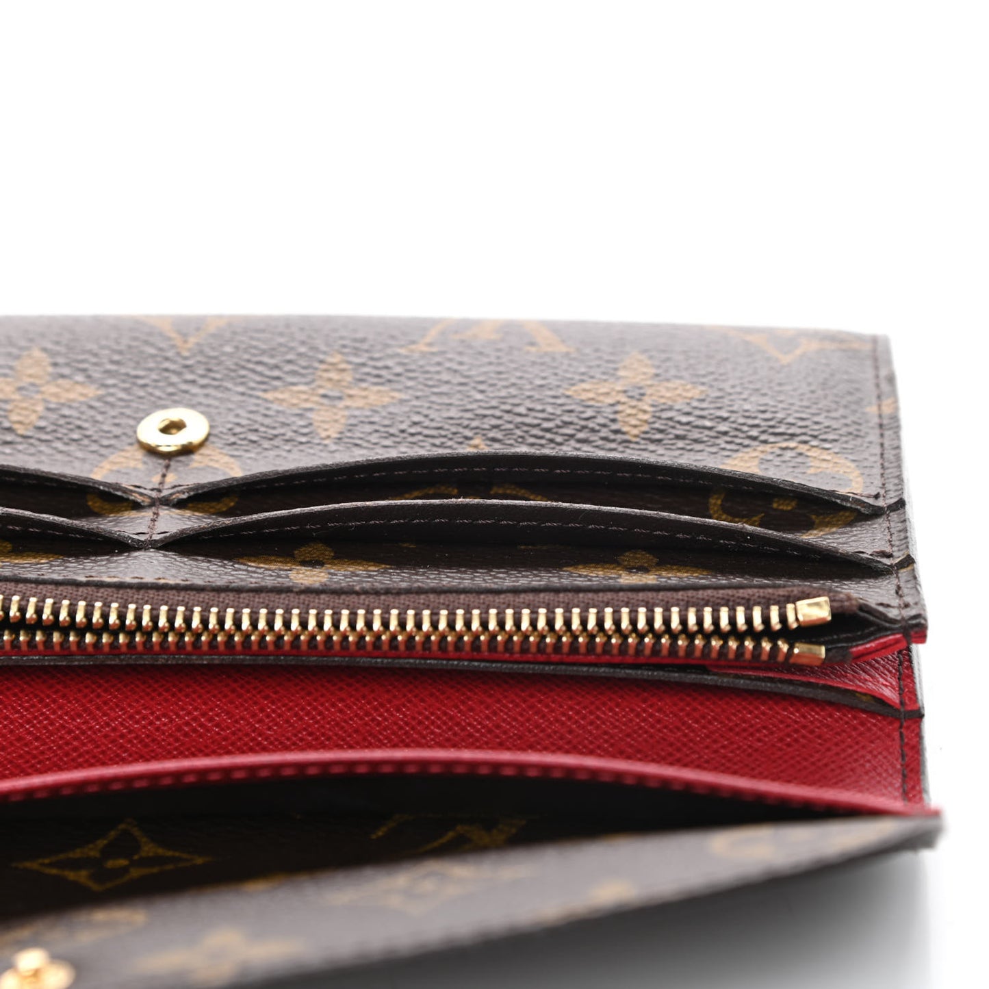 Monogram Emilie Wallet Red