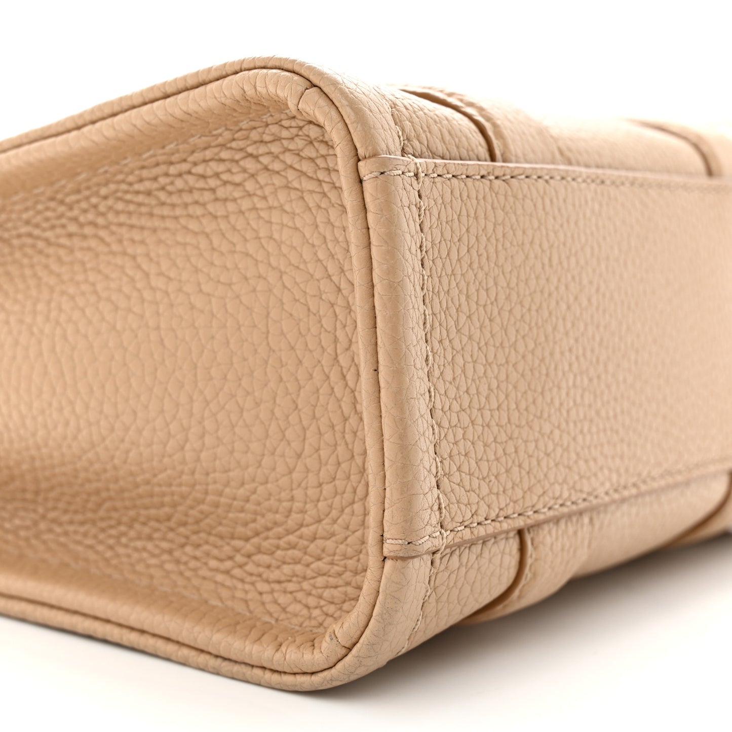 Grained Calfskin Micro The Tote Bag Camel