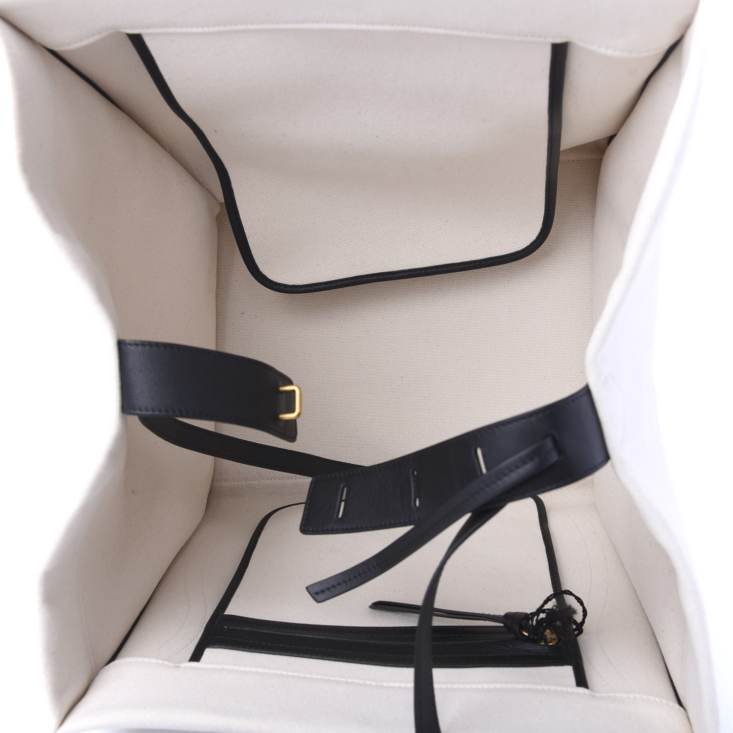 Celine Washed Canvas Medium Phantom Luggage White 5 of 9