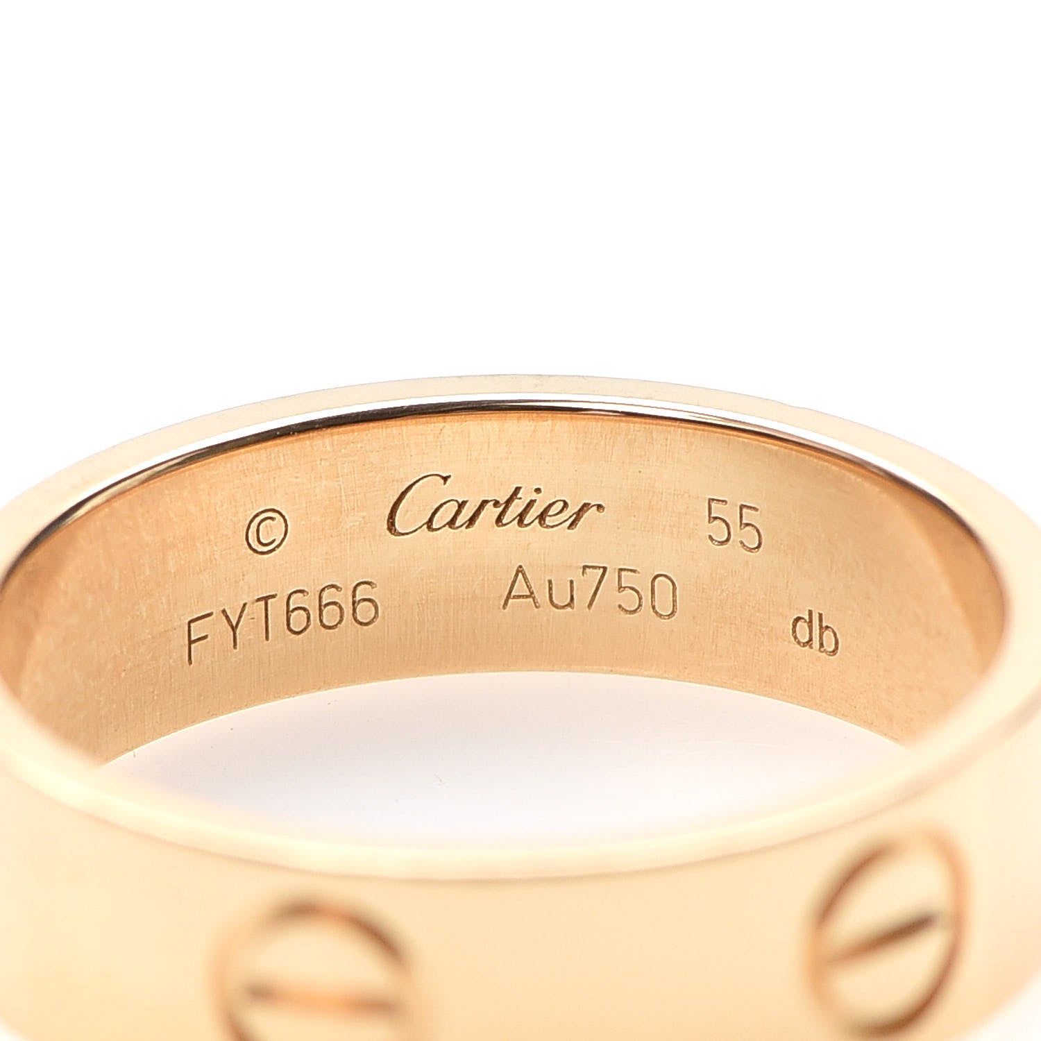 Cartier 18K Yellow Gold 5.5mm LOVE Ring 55 7.25 4 of 4