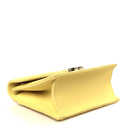 Chanel Calfskin Quilted Chevron Small Envelope Flap Yellow 4 of 9