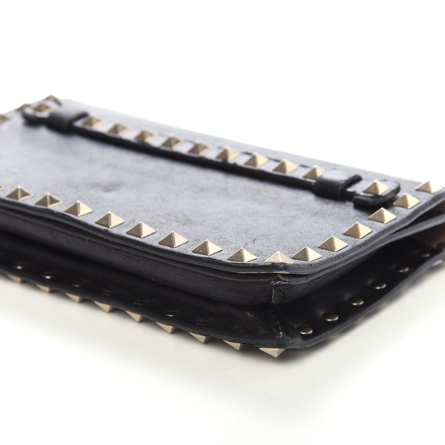 Nappa Rockstud Wristlet Clutch Black