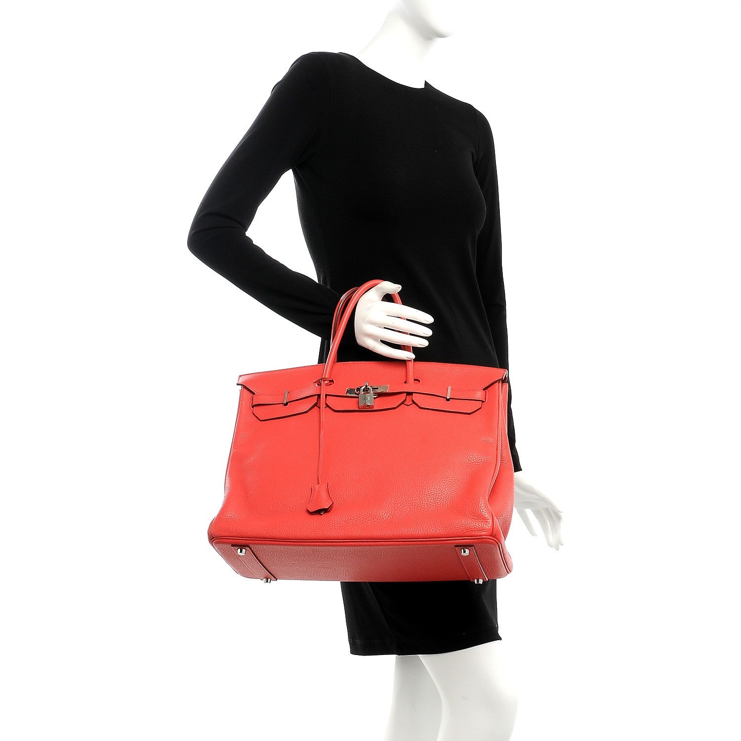 Hermes Taurillon Clemence Birkin 40 Bougainvillea 2 of 39