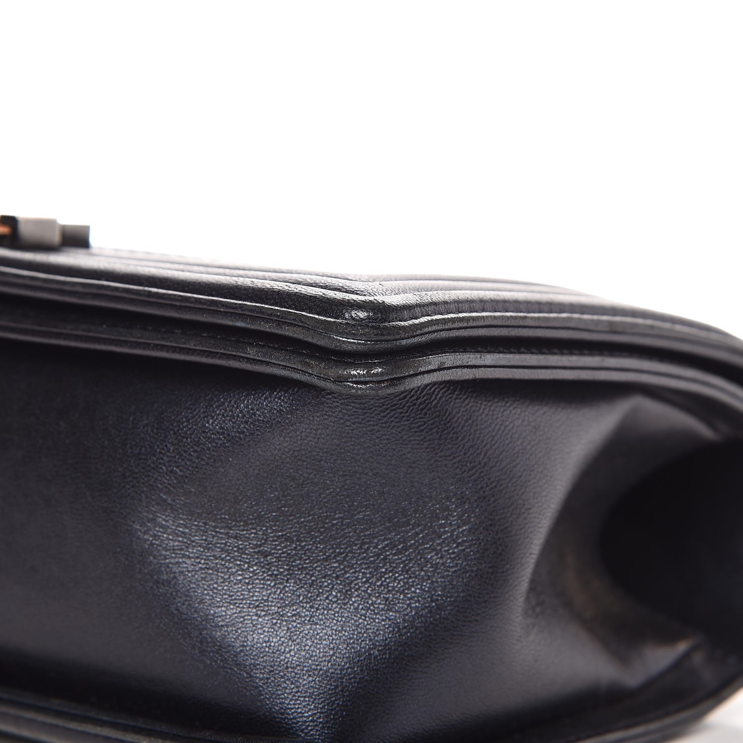 Chanel Lambskin Embossed Medium Boy Cube Flap Navy 12 of 13