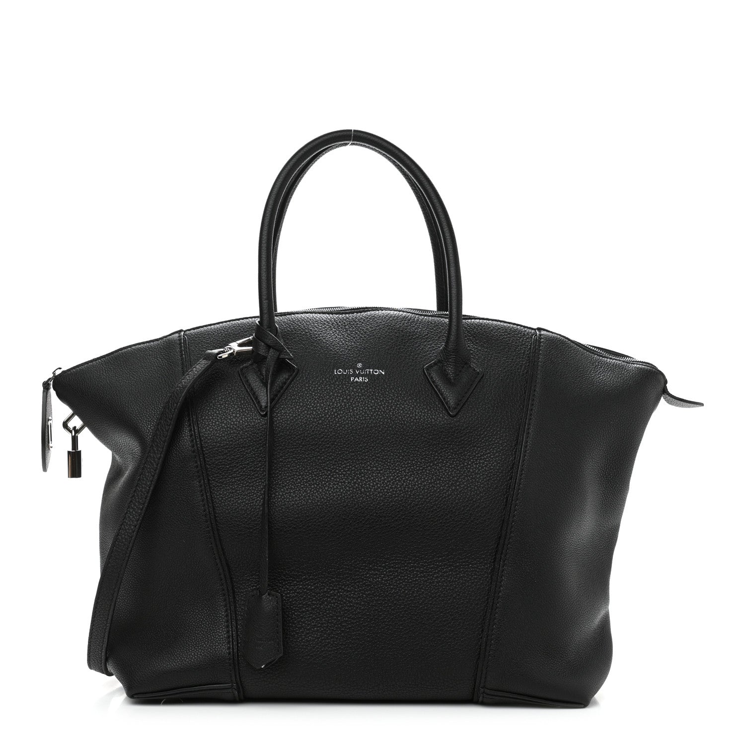 Louis Vuitton Veau Cachemire Soft Lockit MM Black 1 of 12