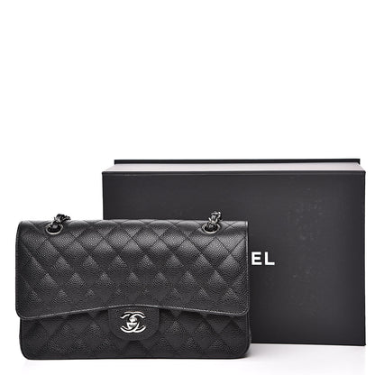 Chanel Caviar Quilted Medium Double Flap Black 12 of 12