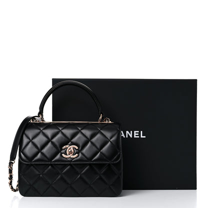 Chanel Lambskin Quilted Small Trendy CC Dual Handle Flap Bag Black 11 of 11