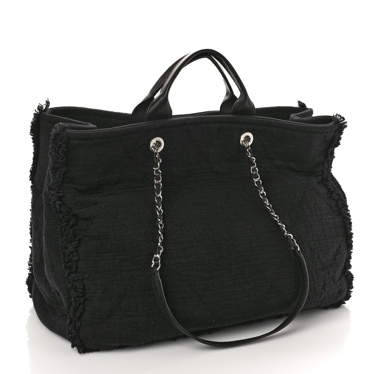 Canvas Extra Large Double Face Shopping Tote Black