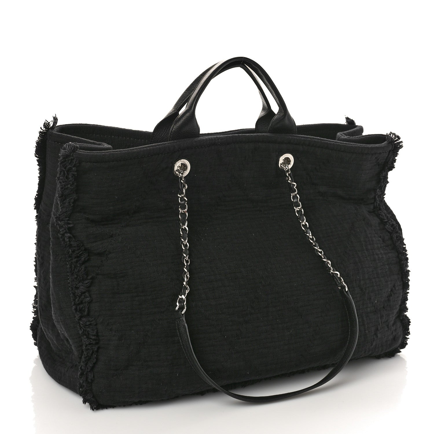 Chanel Canvas Extra Large Double Face Shopping Tote Black 2 of 9