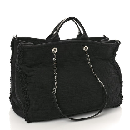 Chanel Canvas Extra Large Double Face Shopping Tote Black 2 of 9