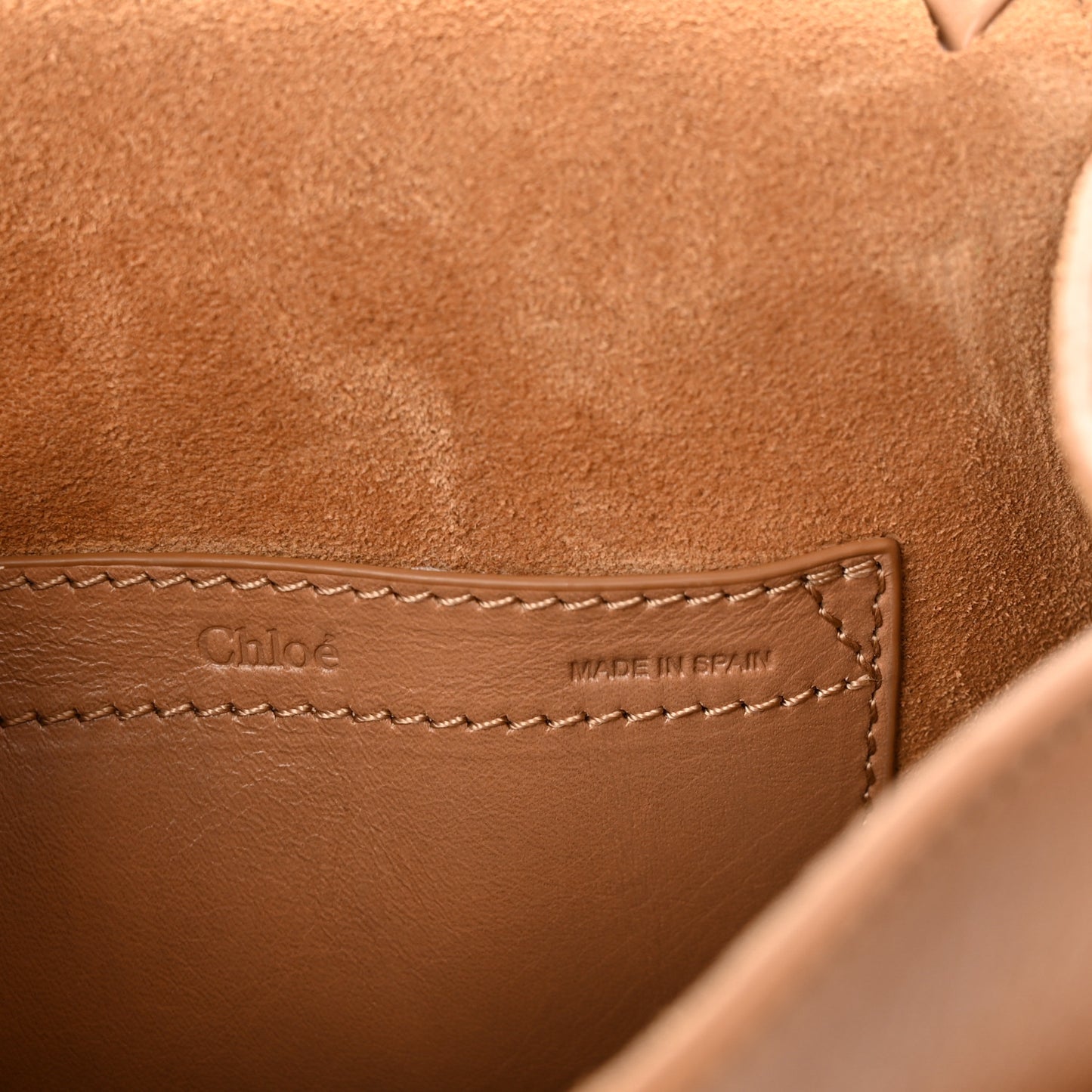 Calfskin Whipstitch Mini Marcie Round Crossbody Bag Light Tan