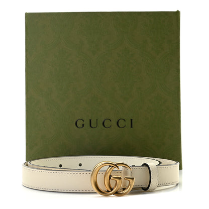 Gucci Calfskin Double G 20mm Belt 80 32 Mystic White 4 of 4